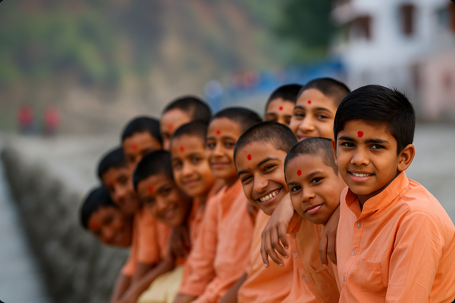 Rishikesh temple by the Ganges