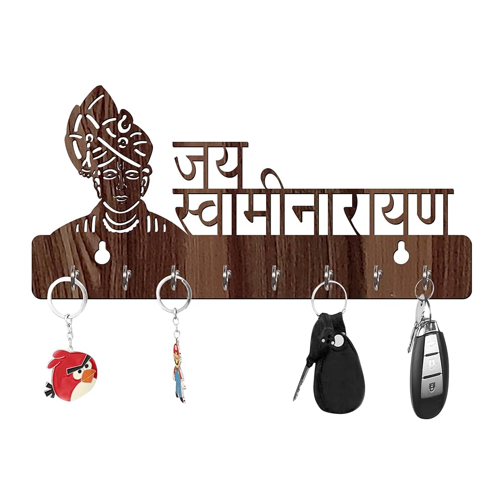 Name Shaped Mask Holder Wood Key Holder